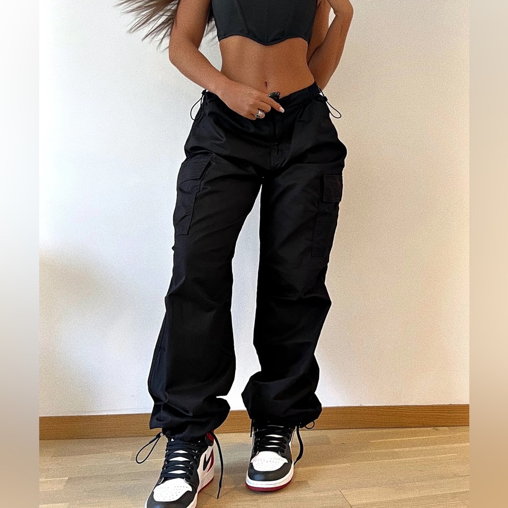 Parachute Cargo Pants Black PANTALON MARIA NOIR NWOT